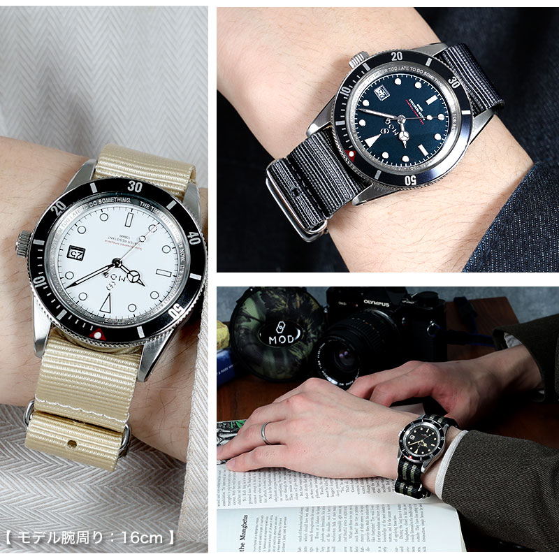MOD NYLON NATO TYPE STRAP SIERRA ナイロン ナトータイプ シエラ 交換用 腕時計 ベルト ヴィンテージデザイン ダブル 引き通しタイプ ナイロン 18mm 20mm
