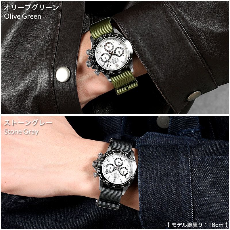 ROLEX DAYTONA 互換 ベルト】 MOD NYLON NATO TYPE STRAP SIERRA