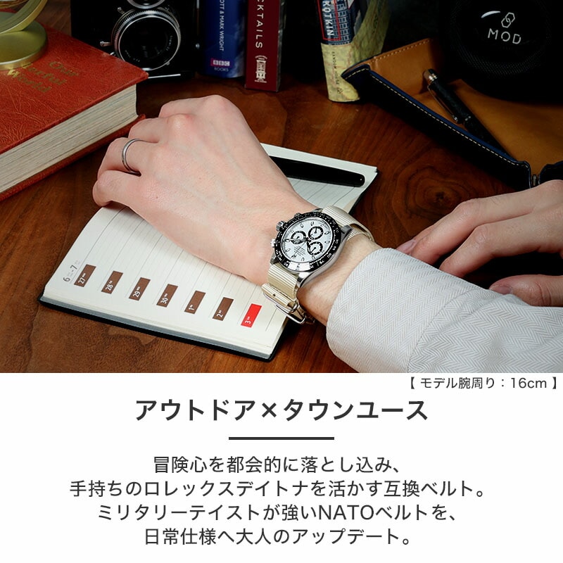 ROLEX DAYTONA 互換 ベルト】 MOD NYLON NATO TYPE STRAP SIERRA