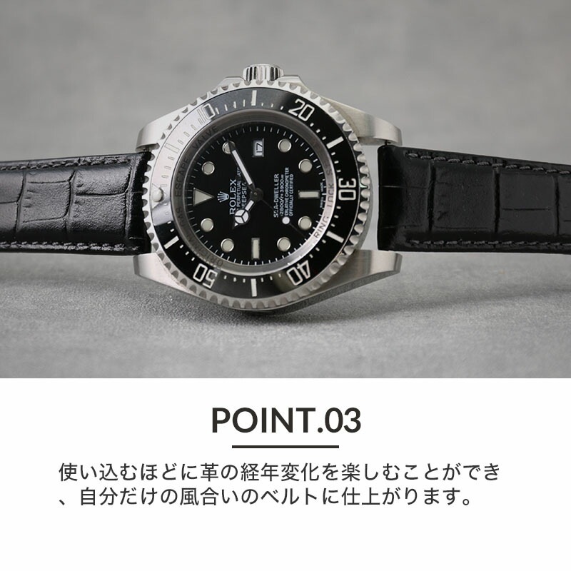 ROLEX 互換 ベルト】 BAMBI スコッチガード 交換用 腕時計 ベルト 撥