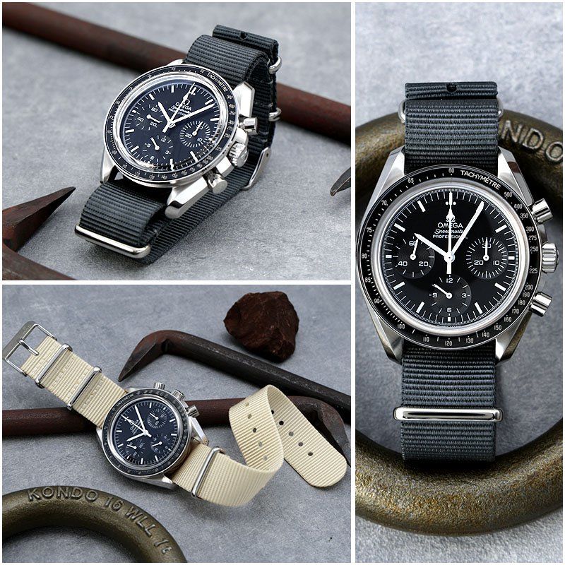 OMEGA SPEEDMASTER 互換 ベルト】 MOD NYLON NATO TYPE STRAP SIERRA