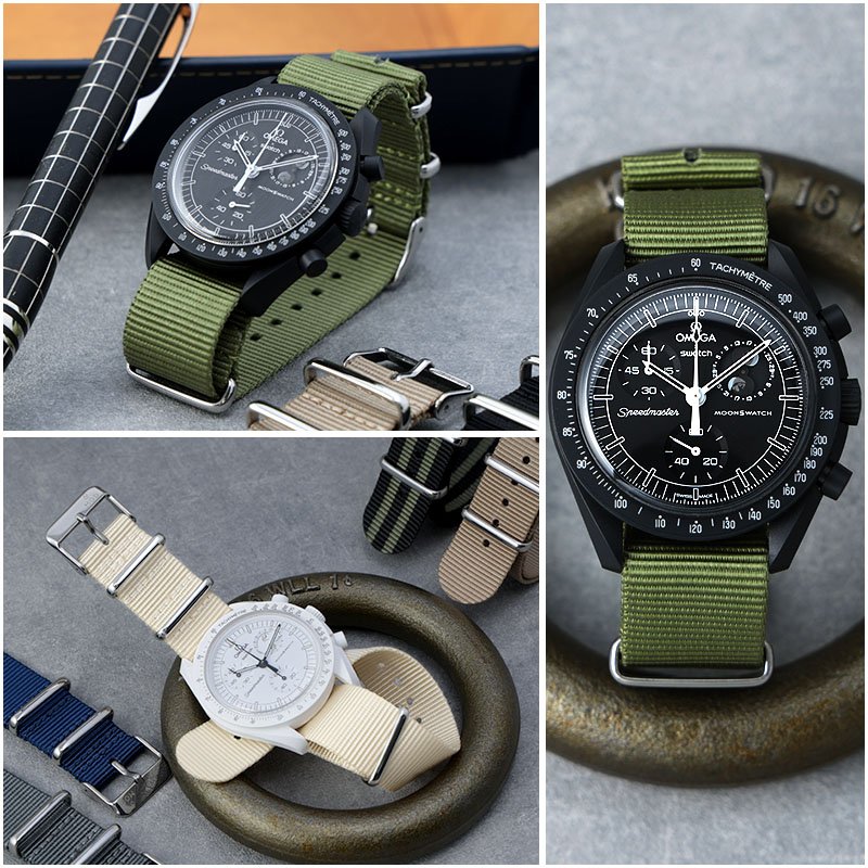 OMEGA×SWATCH MoonSwatch snoopy 互換 ベルト】 MOD NYLON NATO TYPE