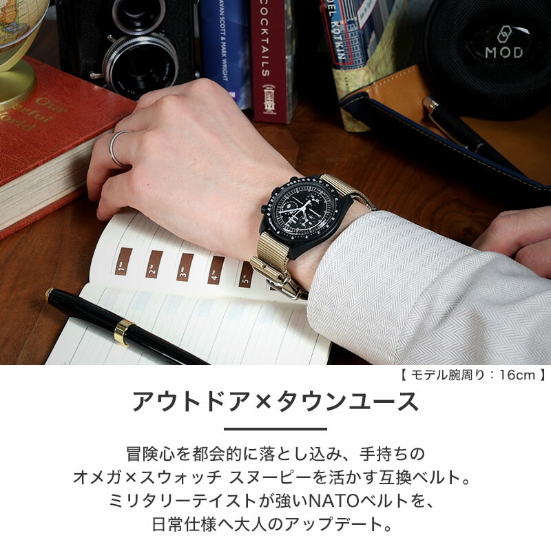 OMEGA×SWATCH MoonSwatch snoopy 互換 ベルト】 MOD NYLON NATO TYPE