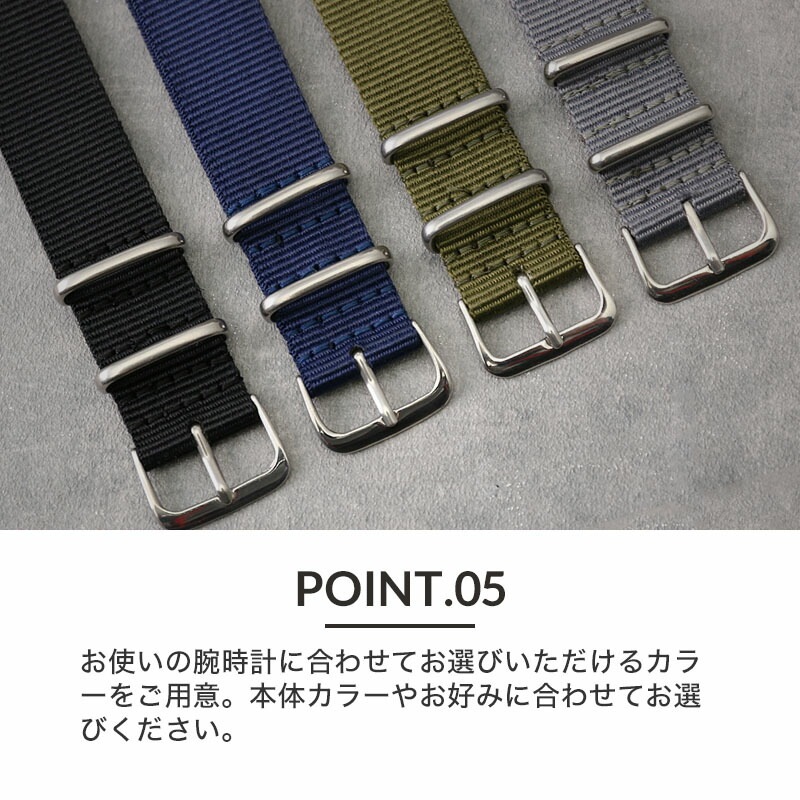 ハミルトン純正NATOストラップベルト20mm 2色SET。HAMILTON