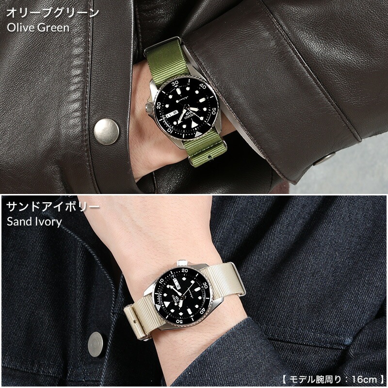 【BREITLING 互換 ベルト】 MOD NYLON NATO TYPE STRAP SIERRA ナイロン ナトータイプ シエラ 交換用 腕時計 ベルト ヴィンテージデザイン ダブル 引き通しタイプ ナイロン 20mm
