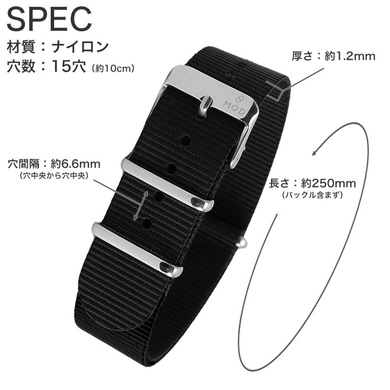 【BREITLING 互換 ベルト】 MOD NYLON NATO TYPE STRAP SIERRA ナイロン ナトータイプ シエラ 交換用 腕時計 ベルト ヴィンテージデザイン ダブル 引き通しタイプ ナイロン 20mm