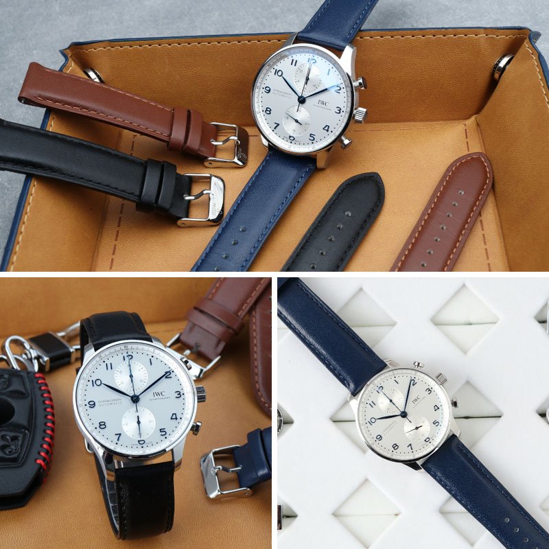 IWC 互換 ベルト】 MOD SCOTCHGARD LEATHER STRAP SMOOTH スコッチ