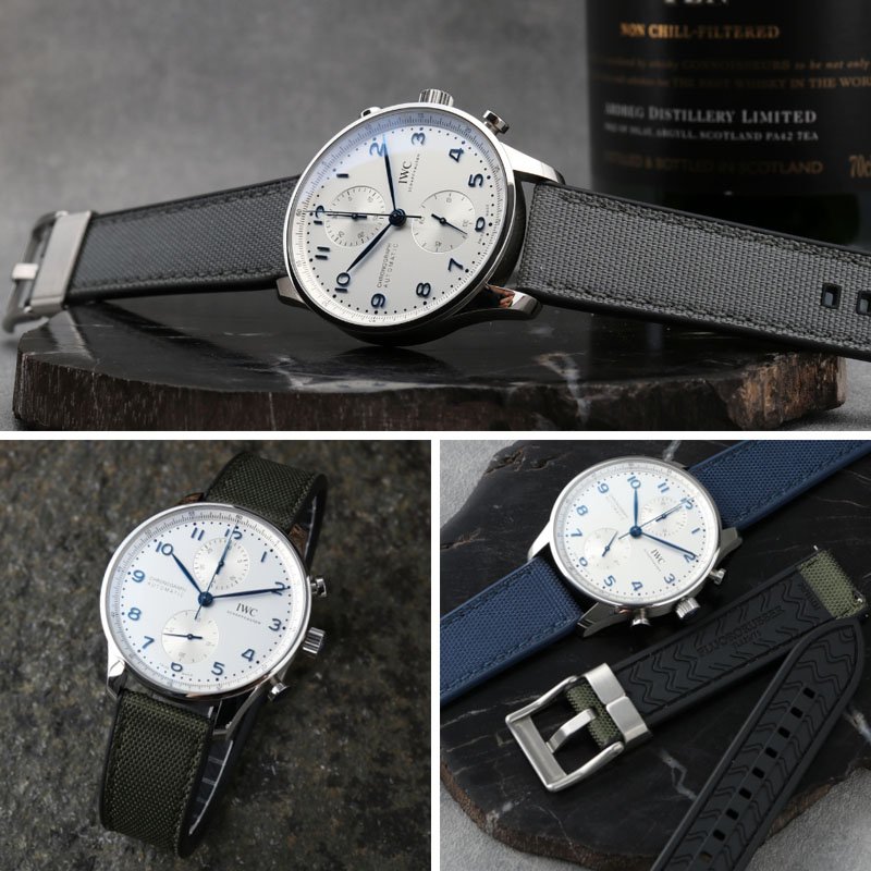 アイダブリューシー IWC 対応】MOD FKM ラバー ストラップ カン幅 ラグ