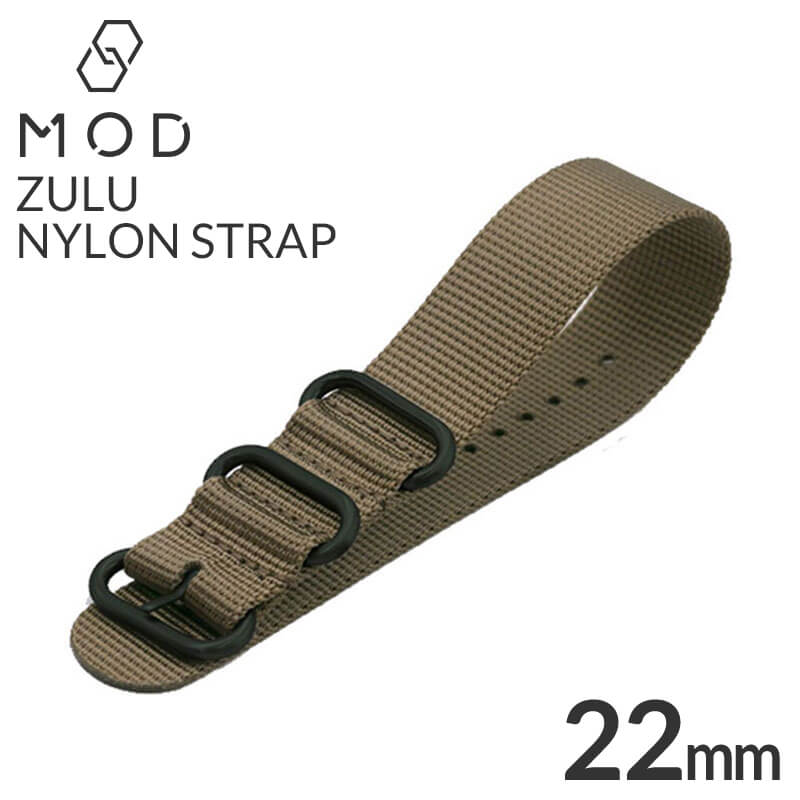 MOD エムオーディー ZULU NYLON STRAP 22mm ナイロン ブロンズブラウン 49676