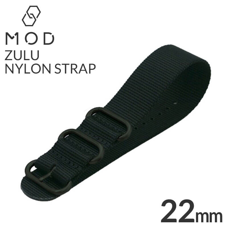 MOD エムオーディー ZULU NYLON STRAP 22mm ナイロン クールブラック 49677