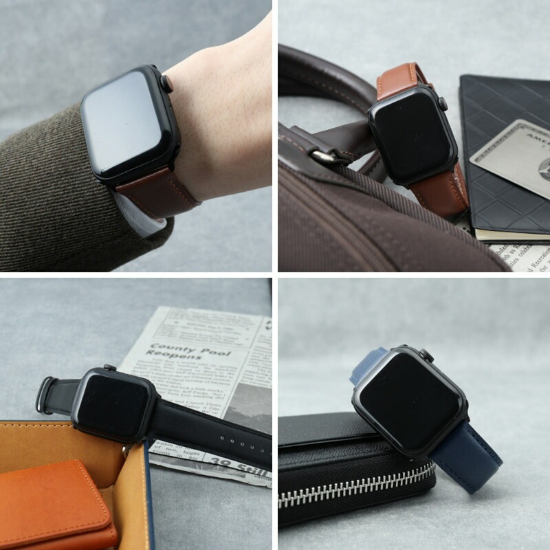APPLEWATCH アップルウォッチ 対応】MOD SCOTCH GUARD LEATHER STRAP