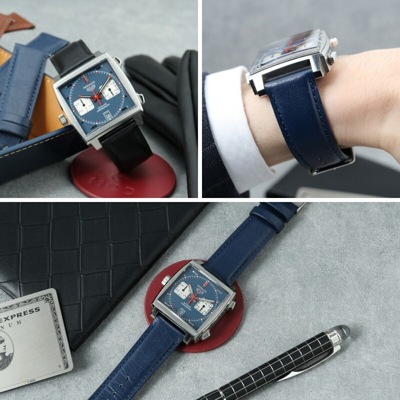 TAG HEUER タグホイヤー 対応】MOD SCOTCH GUARD LEATHER STRAP