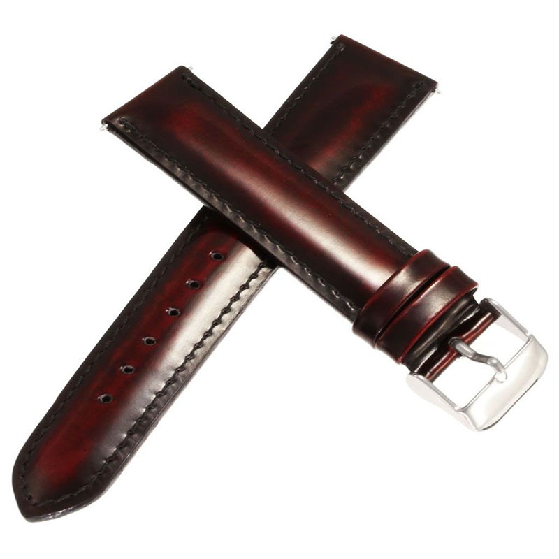 PARLEY パーリィー レザーベルト 20mm レザー ブラウン シルバー 49685