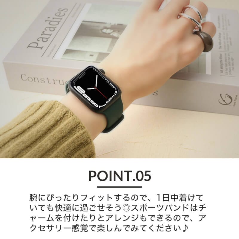 【使いやすさ◎ 定番 カラー】アップルウォッチ ベルト apple watch 7 SE 6 5 4 3 2 1 対応 シリコン スポーツバンド ラバー レディース 38 40 mm 対応 替えベルト シンプル