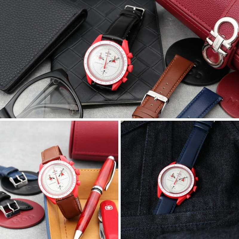 オメガスウォッチ OMEGA SWATCH 対応】MOD SCOTCH GUARD LEATHER