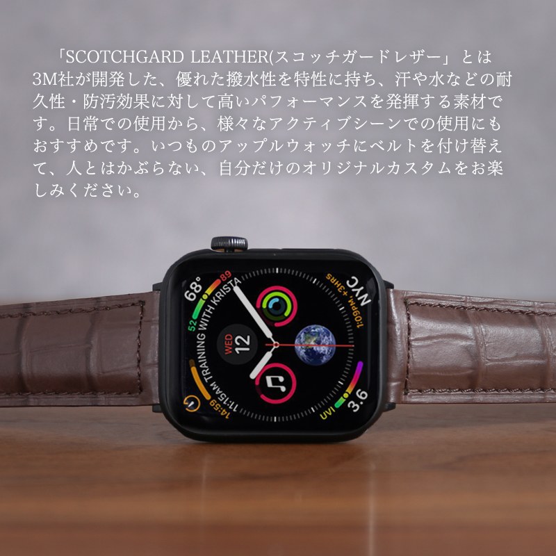アップルウォッチ バンド 強力撥水 レザーベルト 本革 シリーズ series 5/4/3/2/1 38/40/42/44mm ミリ 対応 AppleWatch 替えベルト ベルト 交換用 22mm 幅 皮革 スコッチガード