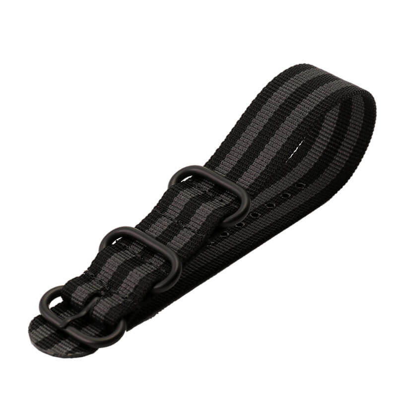 【スントコア対応】MOD ブラックグレー ZULU NYLON STRAP 24mm ナイロン スント コア オールブラック SUUNTO CORE ALLBLACK 49991