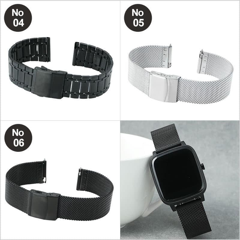 MOD SMART METAL STRAP スマートメタル 交換用 腕時計 ベルト スライド式 サイズ調整 イージーレバー ステンレス 20mm