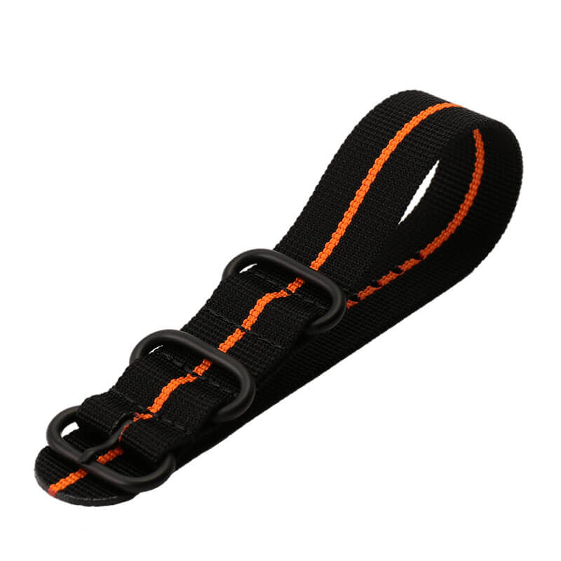 【スントコア対応】MOD ブラックオレンジ ZULU NYLON STRAP 24mm ナイロン スント コア オールブラック SUUNTO CORE ALLBLACK 49994