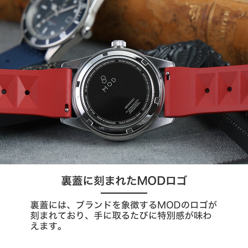 MOD LEGACY レガシー ヴィンテージFKMラバー ソーラー 腕時計 メンズウォッチ ヴィンテージダイバーズデザイン ステンレス FKMラバー 38mm