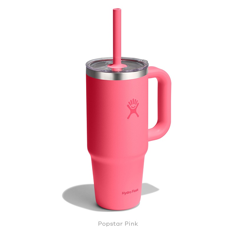 24 oz Travel Tumbler Clear Lid