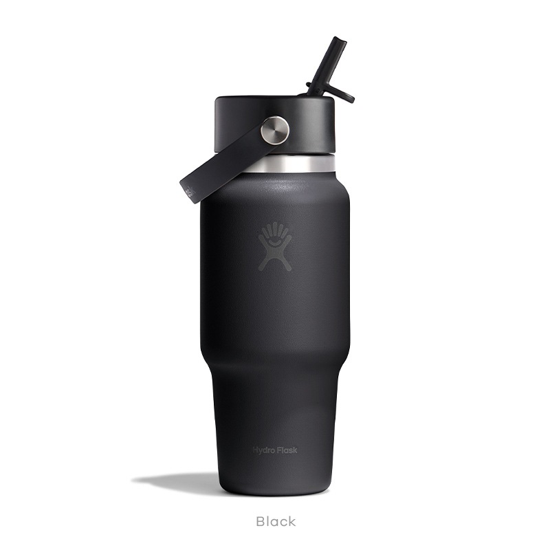 24 oz Travel Bottle With Wide Flex Straw