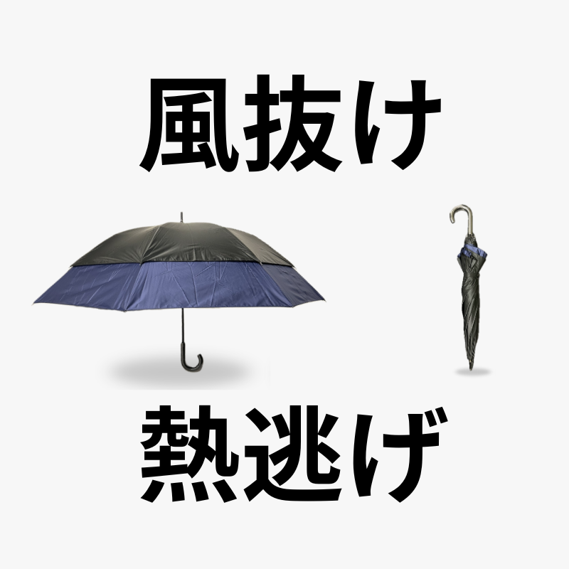 NHK【ほっと関西サタデーで紹介♪】トランスフォーム傘　メンズ　無地　裾が広がる傘　風の抜ける傘　晴雨兼用　本体裏黒　コーティング
