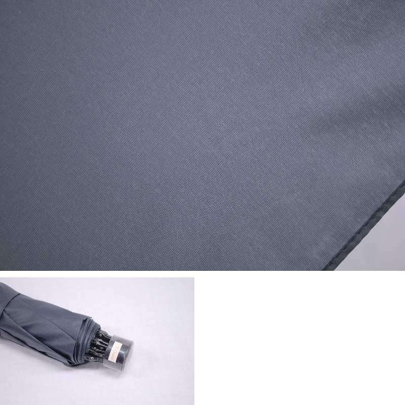 高密度超撥水生地　紳士用折りたたみ傘　無地　親骨70cm　雨晴兼用傘