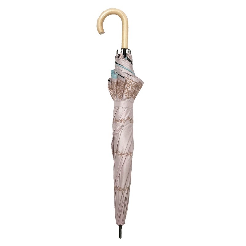 NHK【ほっと関西サタデーで紹介♪】トランスフォーム傘　レース柄　裾が広がる傘　風の抜ける傘　晴雨兼用　本体裏黒　コーティング