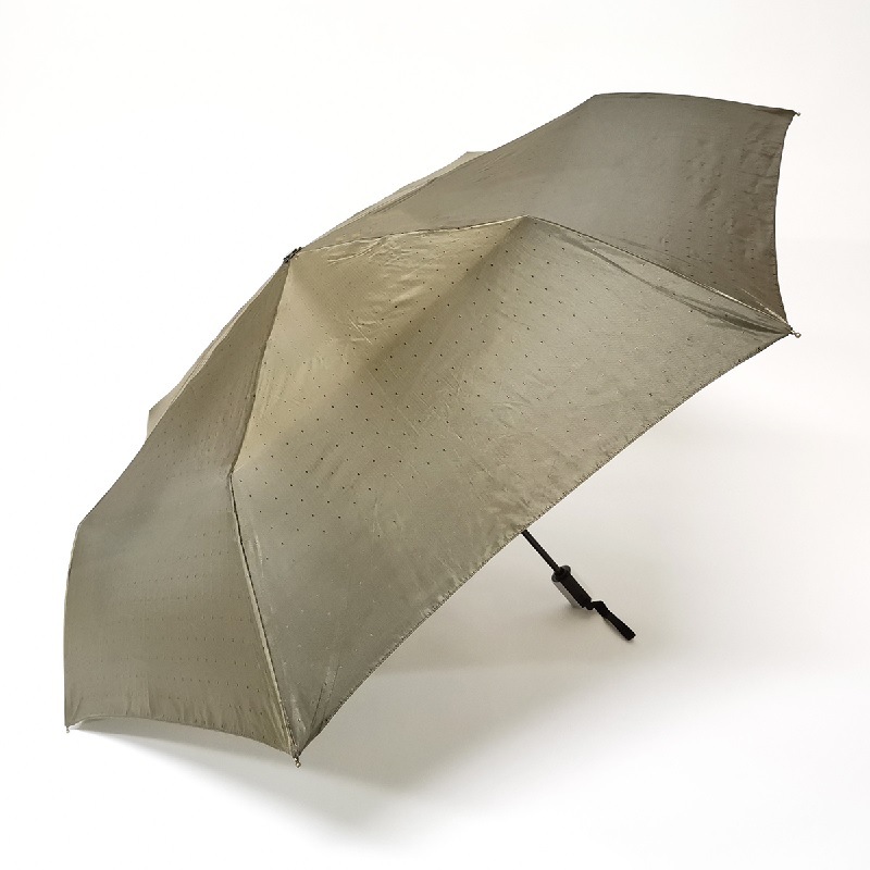 自動開閉　紳士用折りたたみ傘　ドット柄　雨晴兼用傘