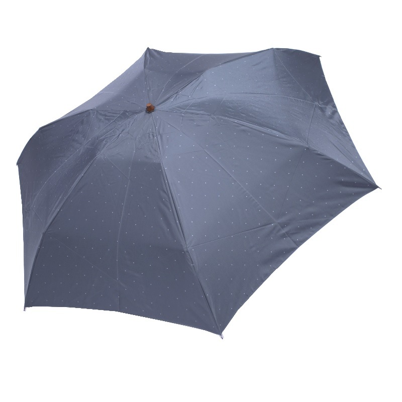 紳士用折りたたみ傘　ドット裏サテンジャガード　手開き　雨晴兼用傘