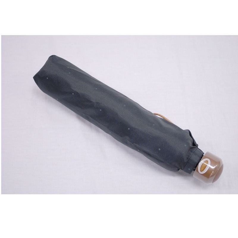 紳士用折りたたみ傘　ドット裏サテンジャガード　手開き　雨晴兼用傘