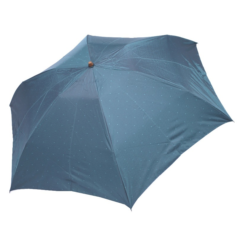 紳士用折りたたみ傘　ドット裏サテンジャガード　手開き　雨晴兼用傘