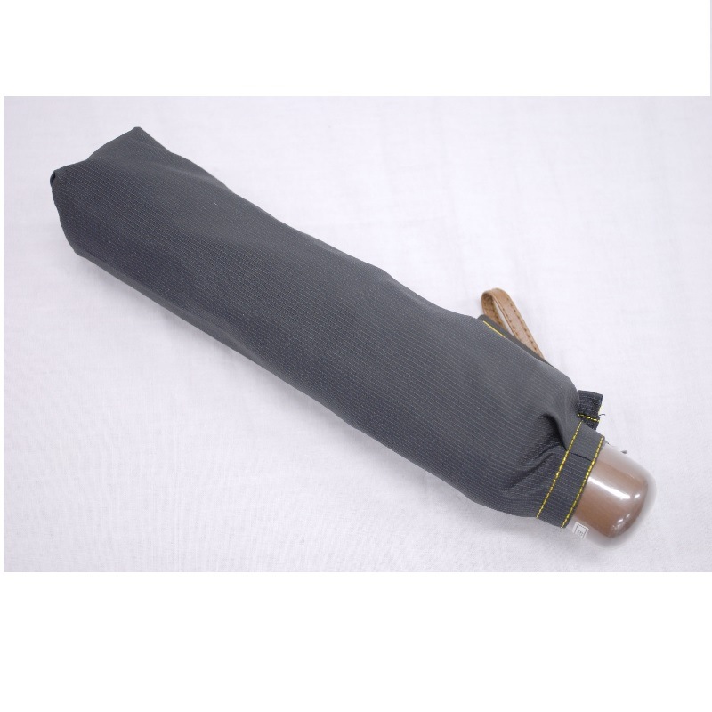 紳士用折りたたみ傘　3D凹凸ストライプジャガード　手開き　雨晴兼用傘