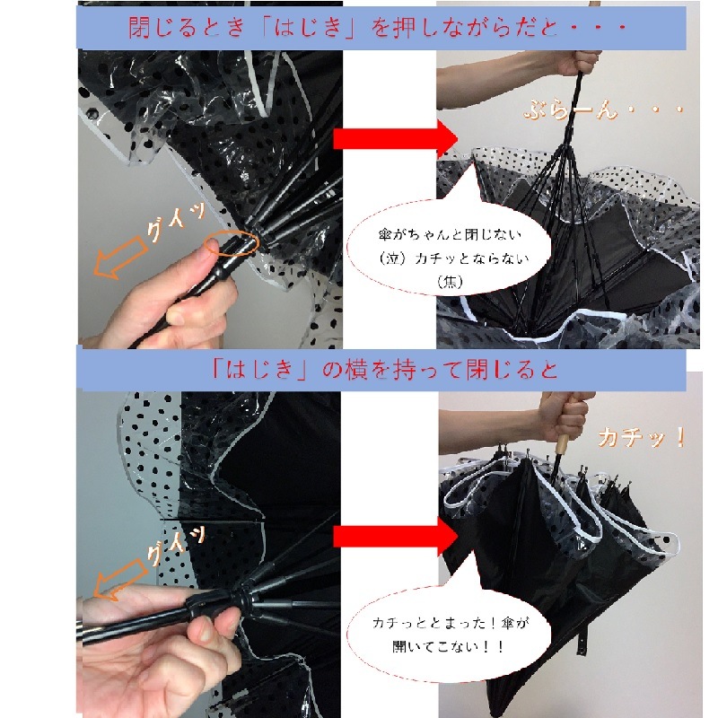 NHK【ほっと関西サタデーで紹介♪】トランスフォーム傘　吉本新喜劇プリント　裾が広がる傘　晴雨兼用　本体裏黒　コーティング