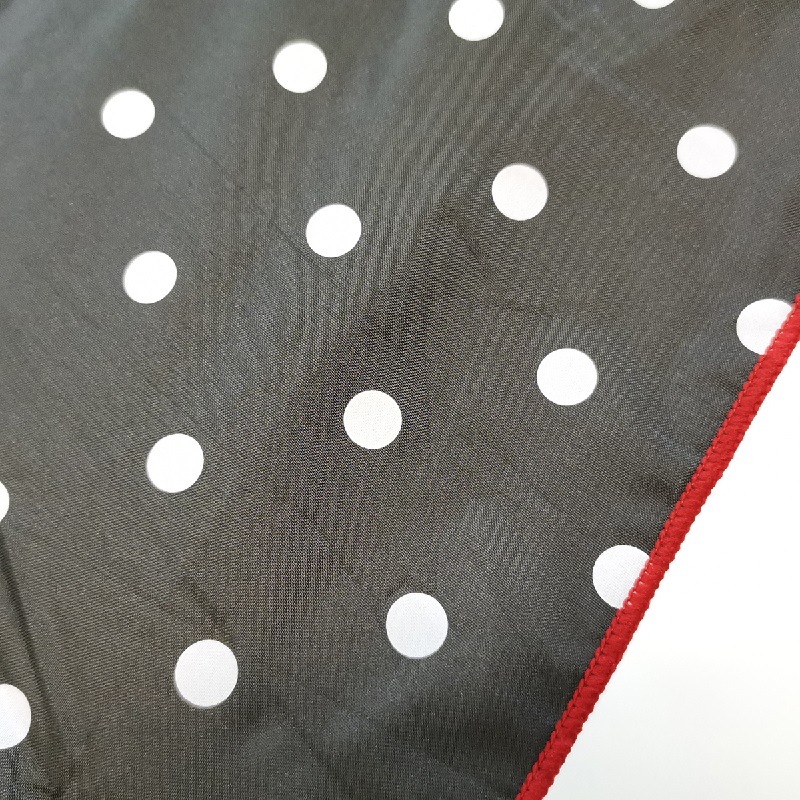 遮熱&遮光　ドットプリント　晴雨兼用3段折りたたみ傘　裏黒　コーティング