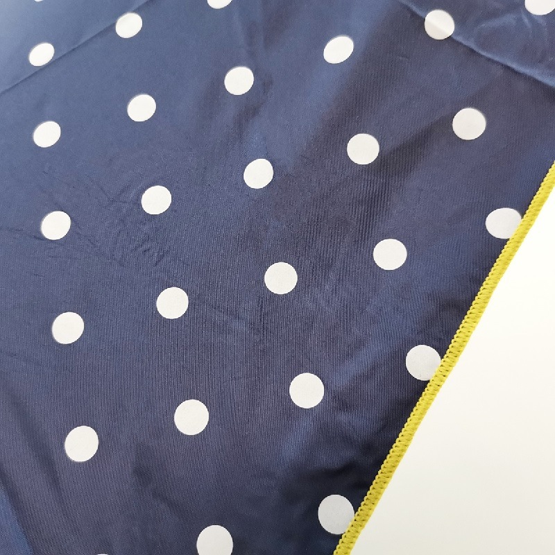 遮熱&遮光　ドットプリント　晴雨兼用3段折りたたみ傘　裏黒　コーティング