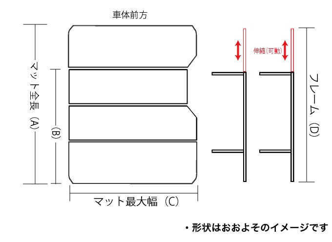 フルリクライニング対応】【スライドレール対応】ハイエース ベッド
