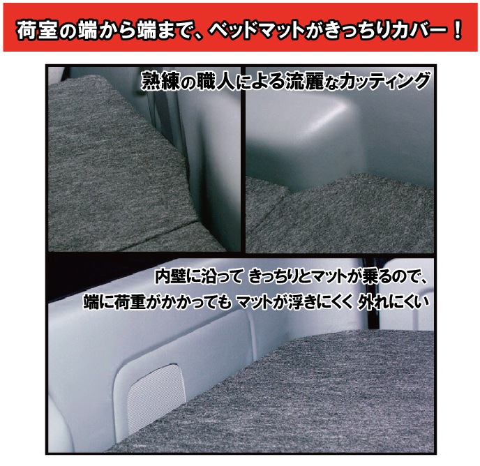 ハイエースベッドキット ロータイプ 200系 標準DX3/6人用 硬質マット