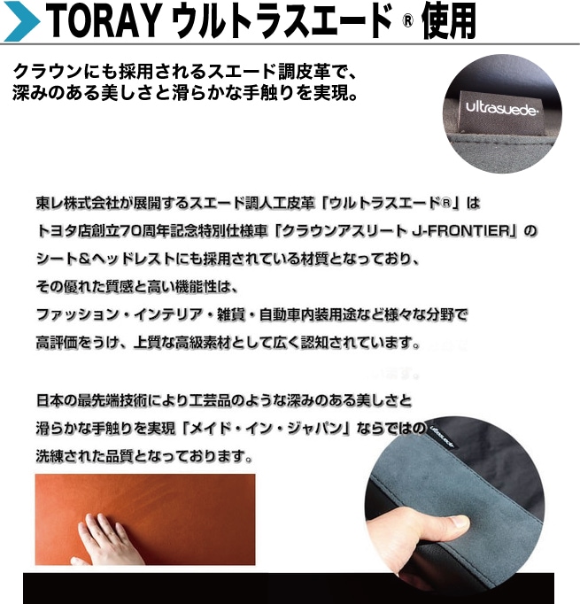 ハイエース200系 S-GL用 ウルトラスエードアームレスト (運転席側のみ