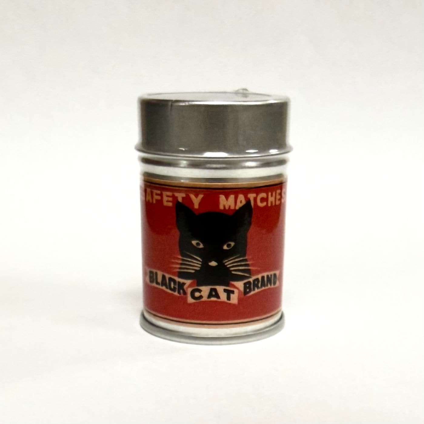 猫のレトロラベル缶マッチ