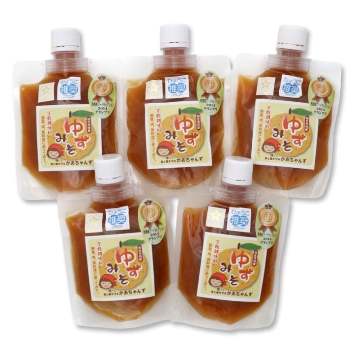 食と農を守るかあちゃんずの相生特産こだわりゆずみそ＜５個セット＞