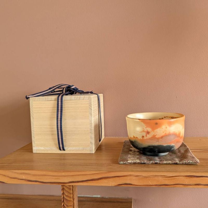 雲火焼　抹茶茶碗（長棟州彦作）