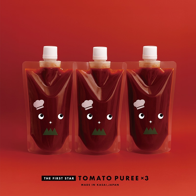 トマトの一番星ピューレ　箱入り（３本セット）