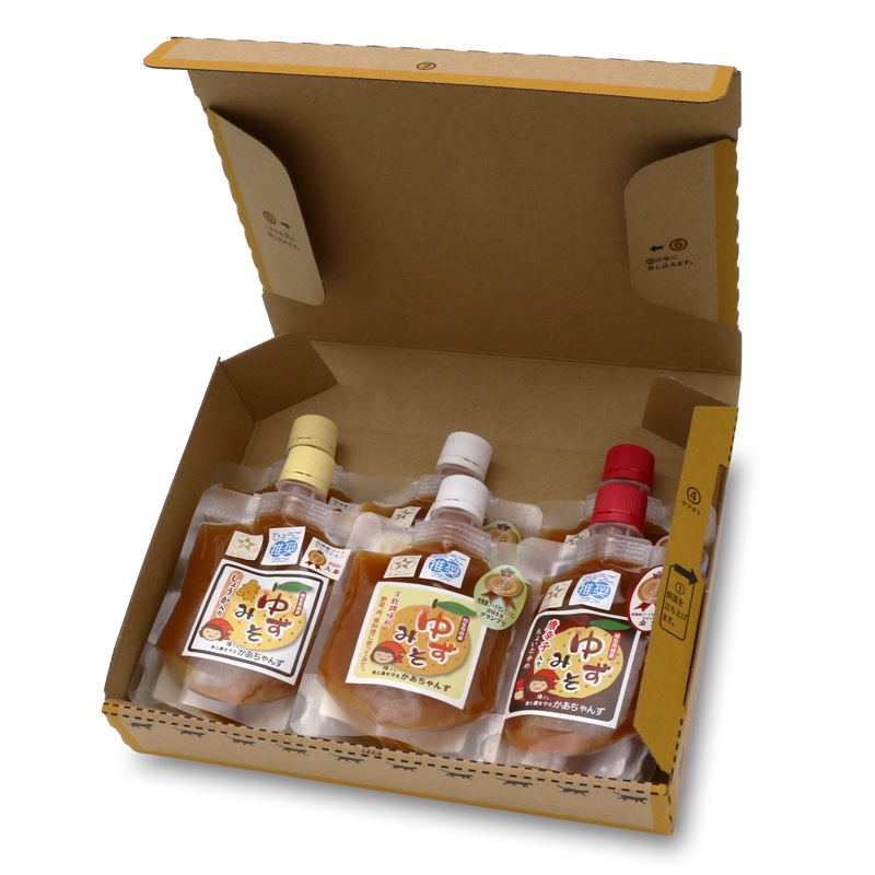 食と農を守るかあちゃんずの相生特産こだわりゆずみそ＜味くらべ６個セット＞