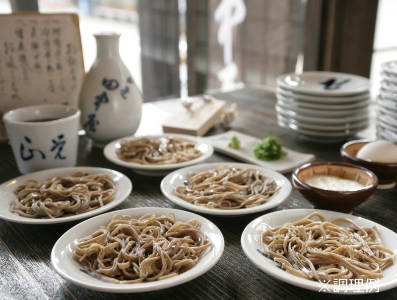 出石そば　粉振り　４人前　半なま　ざる