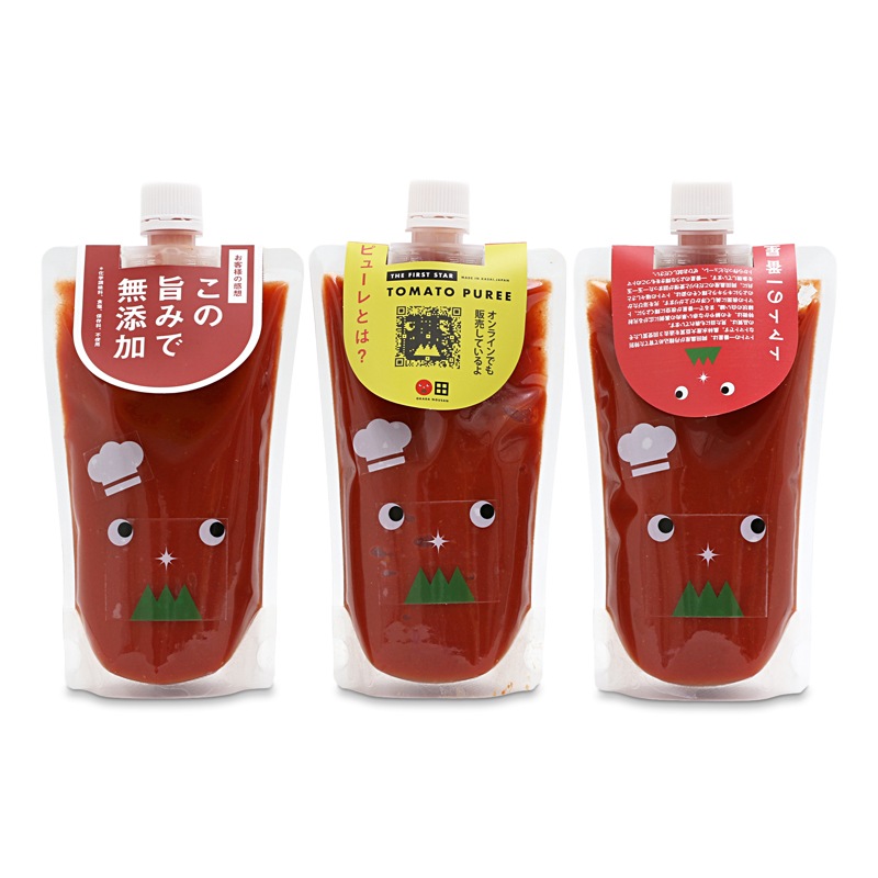 トマトの一番星ピューレ　箱入り（３本セット）