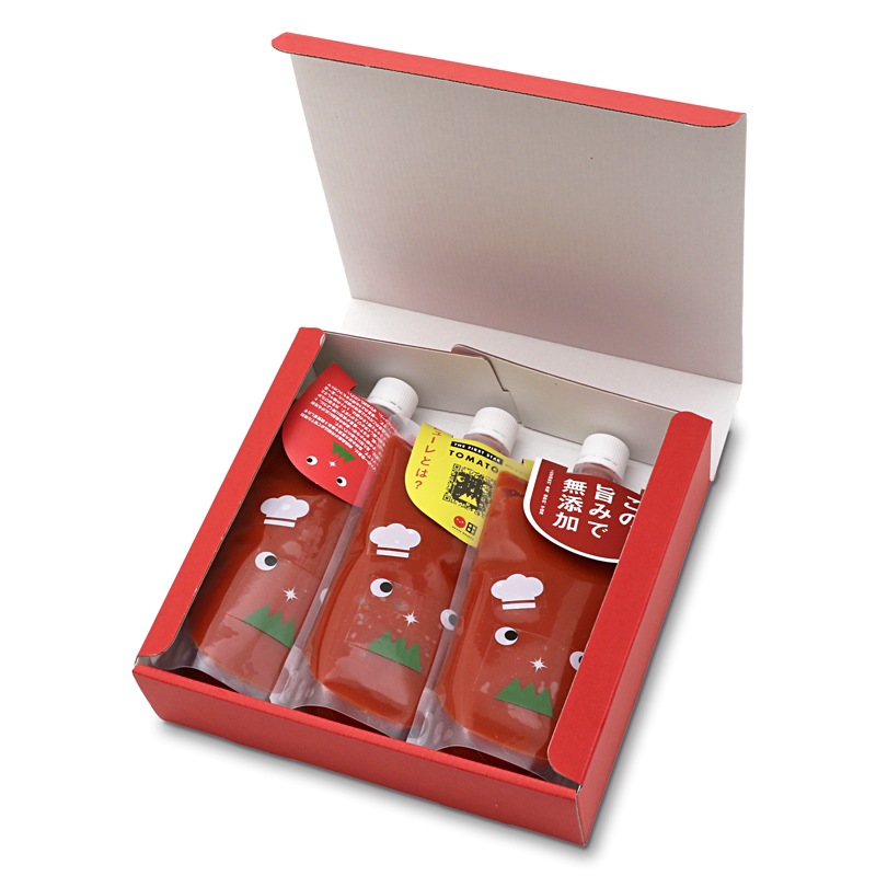 トマトの一番星ピューレ　箱入り（３本セット）