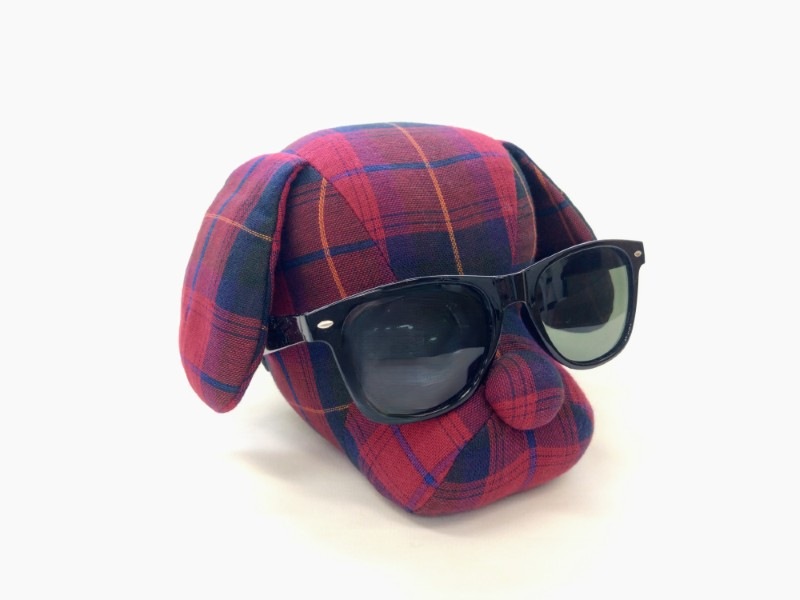 播州織　メガネスタンド犬