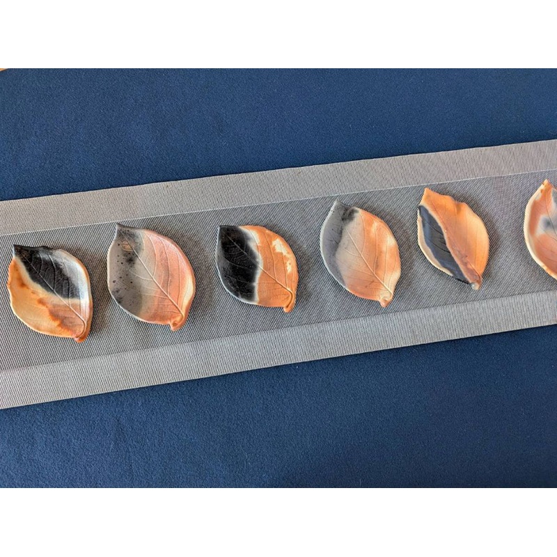 雲火焼　銘々葉皿